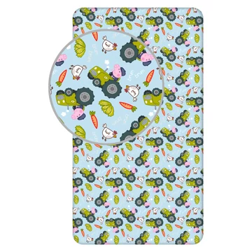 Peppa malac George&#039;s Tractor gumis lepedő 90x200 cm