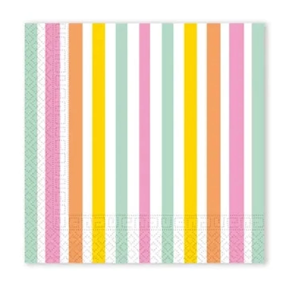 Színes Pastel Stripes szalvéta 20 db-os 33x33 cm FSC