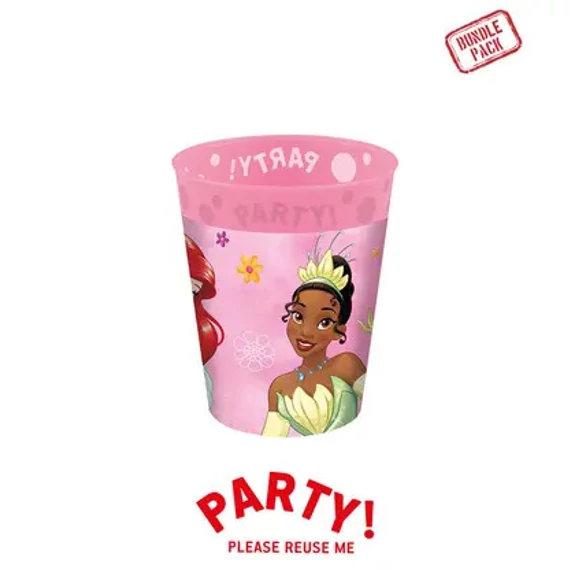 Disney Hercegnők Live Your Story micro prémium műanyag pohár szett 4 db-os 250 ml