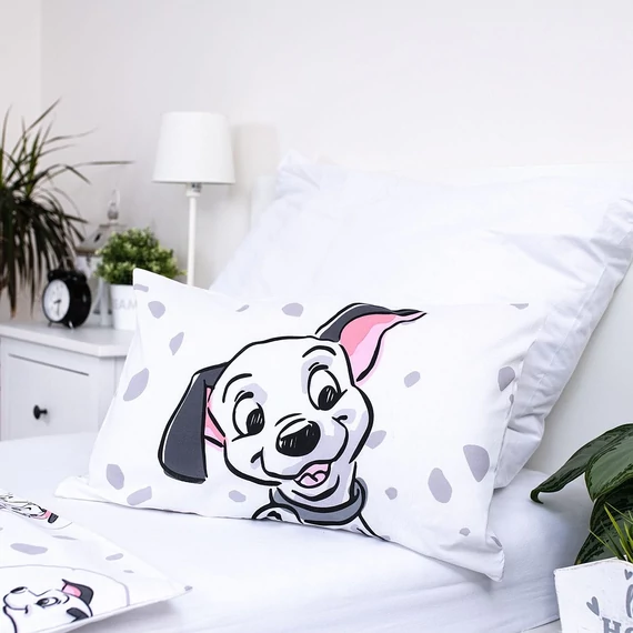 Disney 101 Kiskutya White gyerek, ovis ágyneműhuzat 100×135cm, 40×60 cm