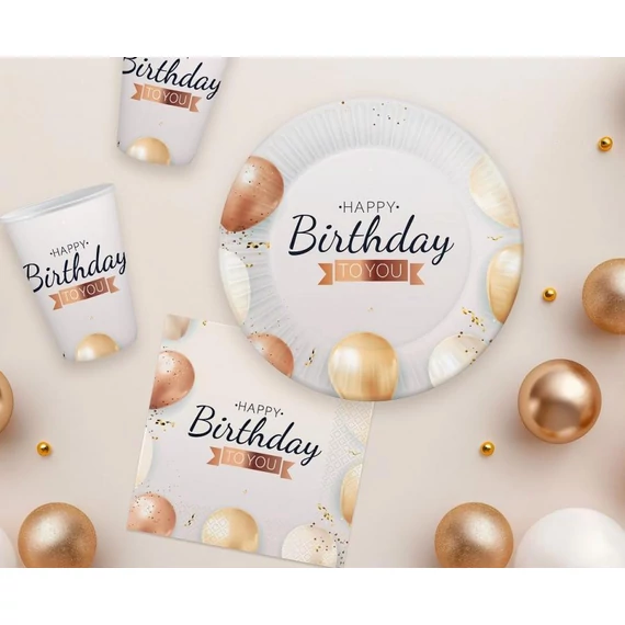 Happy Birthday Balloon papír pohár 6 db-os 250 ml