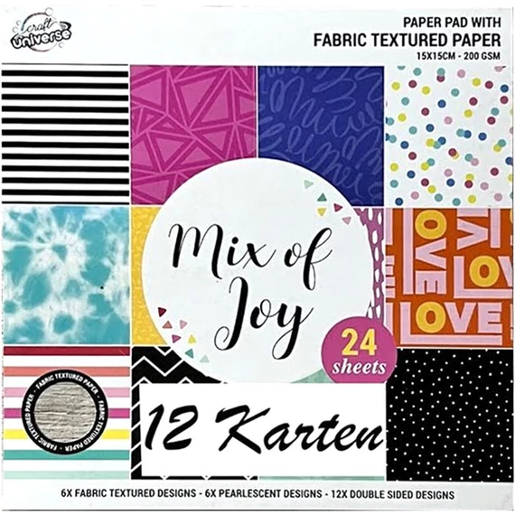 Színes Mix of Joy kreatív papír szett