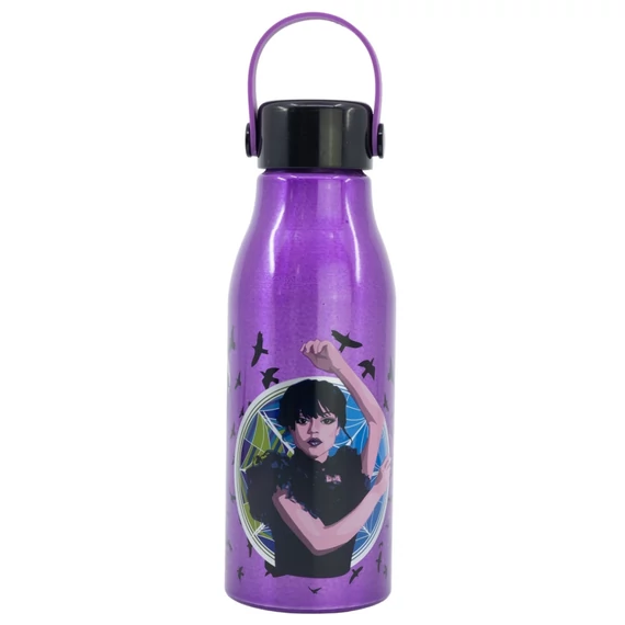 Wednesday Nevermore Flexi alumínium kulacs csavaros kupakkal, akasztóval 760 ml