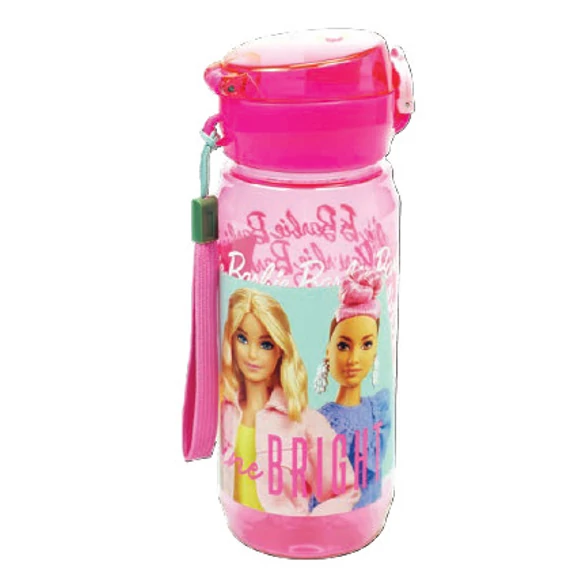 Barbie Shine Bright műanyag szívószálas kulacs akasztóval 600 ml