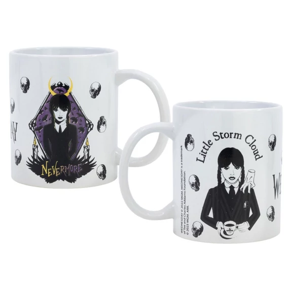 Wednesday Nevermore porcelán bögre 325 ml (11 oz) Díszdobozban