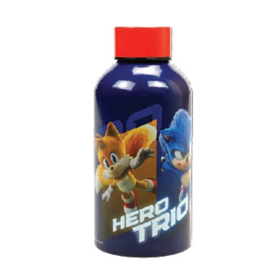 Sonic a sündisznó Hero Trio alumínium kulacs csavaros kupakkal 500 ml