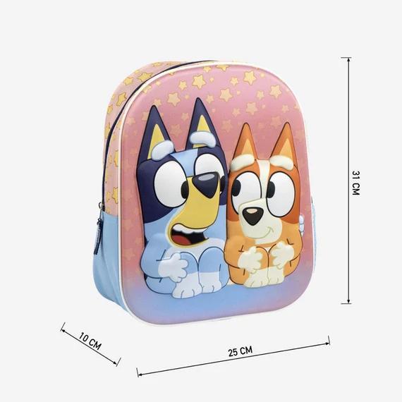 Bluey Stars 3D hátizsák, táska 31 cm