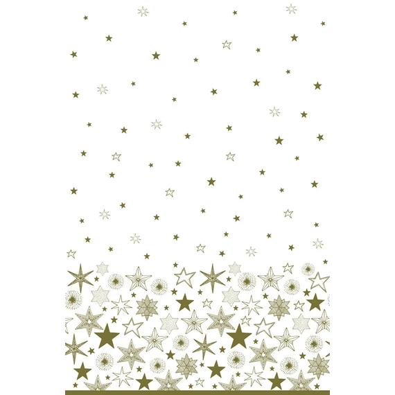 Karácsony Gold Stars papír asztalterítő 120x180 cm