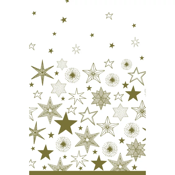 Karácsony Gold Stars papír asztalterítő 120x180 cm