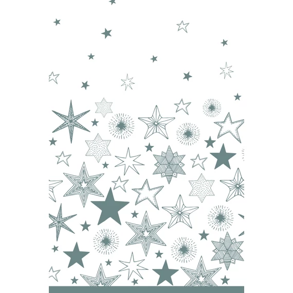 Karácsony Silver Stars papír asztalterítő 120x180 cm