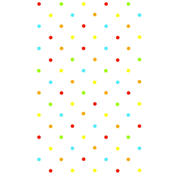 Színes Pastel Dots papír asztalterítő 120x180 cm