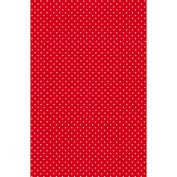 Piros White Dots papír asztalterítő 120x180 cm