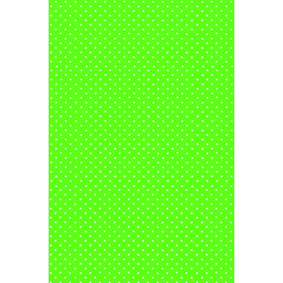 Zöld White Dots papír asztalterítő 120x180 cm