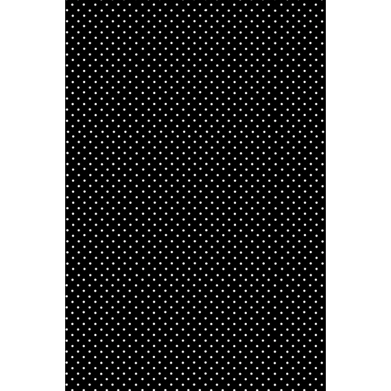 Fekete White Dots papír asztalterítő 120x180 cm