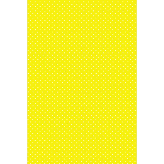 Sárga White Dots papír asztalterítő 120x180 cm