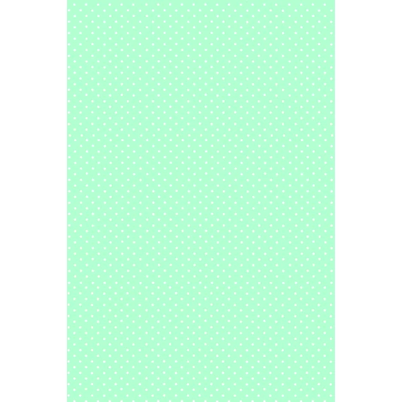 Menta zöld White Dots papír asztalterítő 120x180 cm