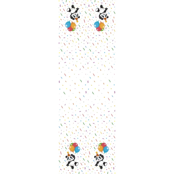 Állatos Funny Panda papír asztalterítő 120x180 cm