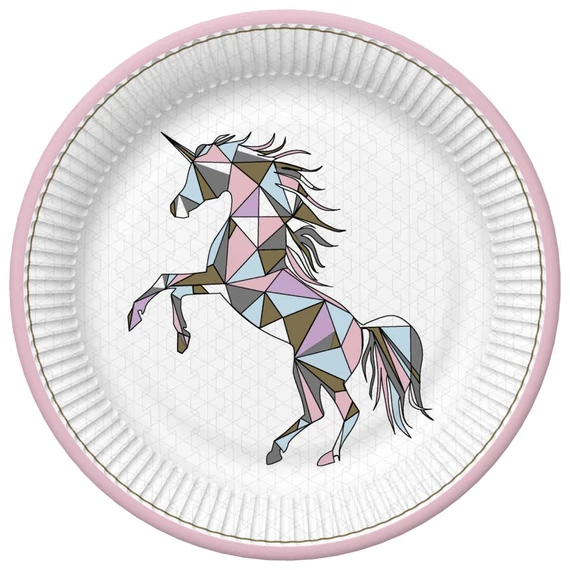 Unikornis Graphic Wild papírtányér 8 db-os 22,7 cm