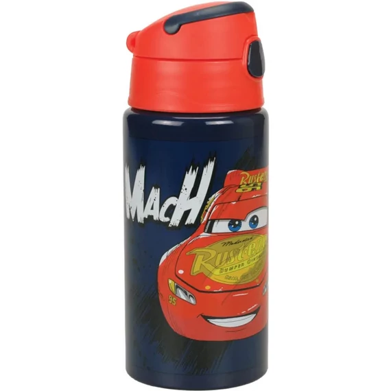 Disney Verdák Speed alumínium szívószálas kulacs akasztóval 500 ml