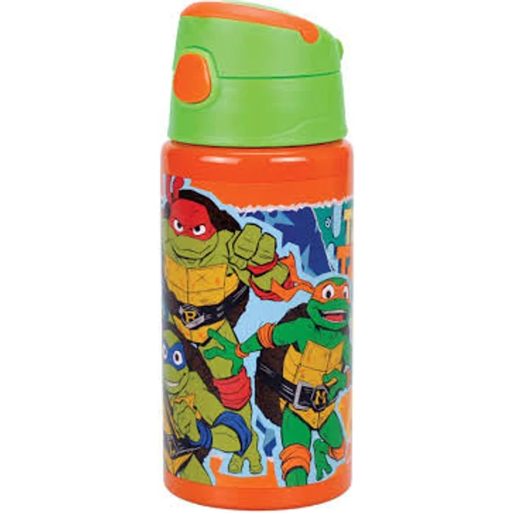 Tini Nindzsa Teknőcök Pizza Power alumínium szívószálas kulacs akasztóval 500 ml
