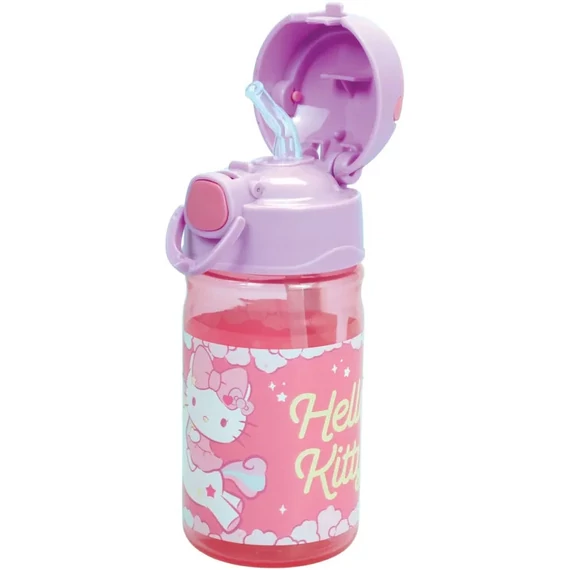 Hello Kitty Unicorn műanyag szívószálas kulacs akasztóval 350 ml