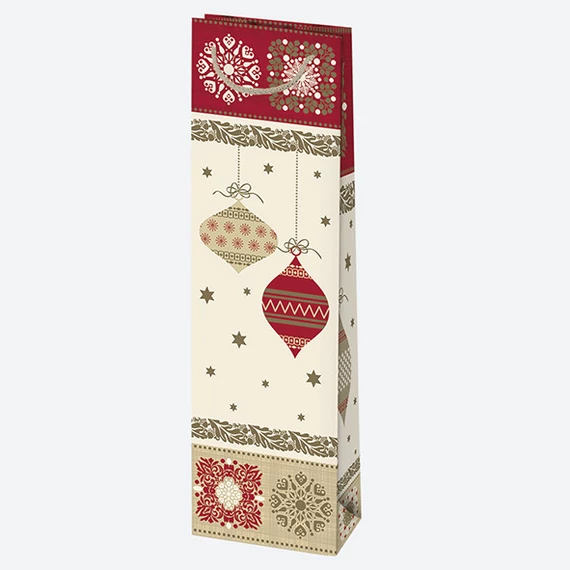 Karácsony Patterned papír italtáska 12x40x9 cm