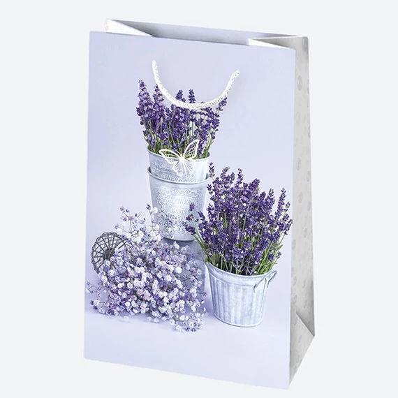 Virág Bouquets papír ajándéktasak, ajándékzacskó 16x24x7 cm
