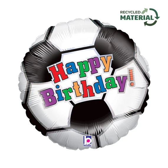 Happy Birthday Soccer Ball fólia lufi 46 cm