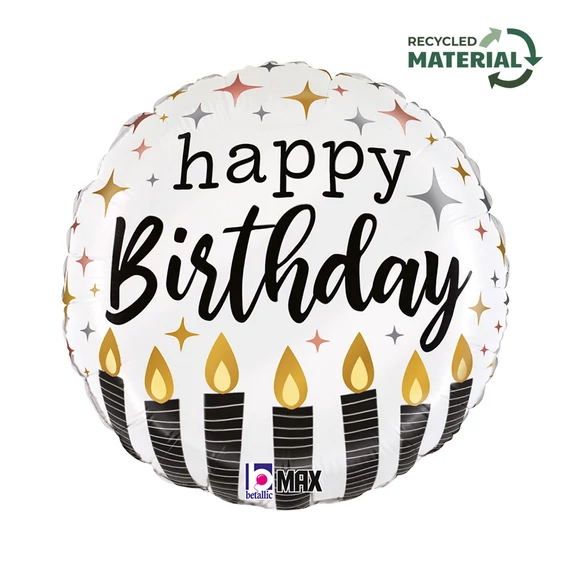 Happy Birthday Satin Candle fólia lufi 46 cm