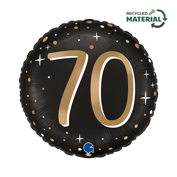 Happy Birthday 70 Sparkling fólia lufi 46 cm