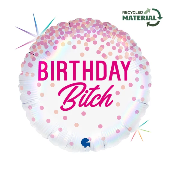 Happy Birthday Bitch fólia lufi 46 cm