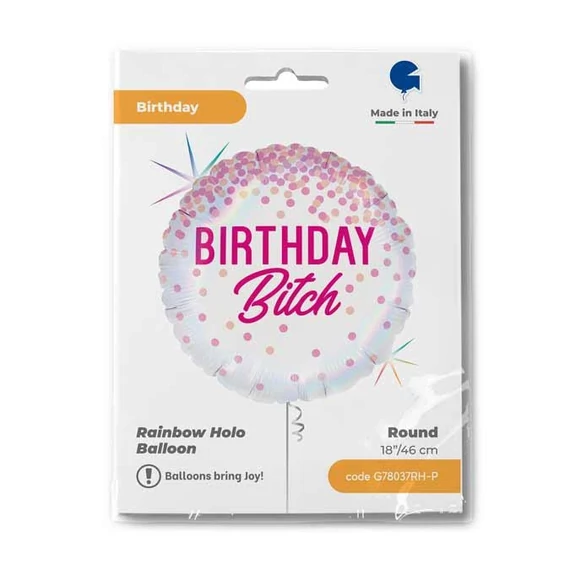 Happy Birthday Bitch fólia lufi 46 cm