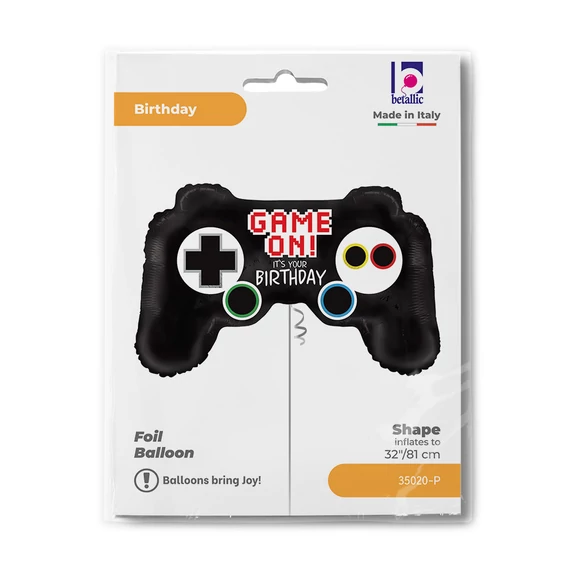 Happy Birthday Controller fólia lufi 81 cm