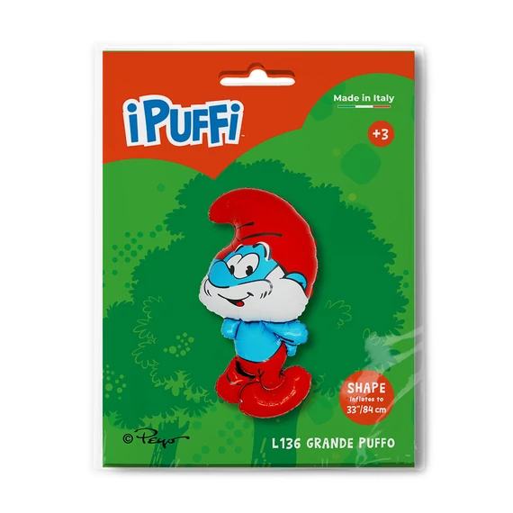 Hupikék törpikék Papa fólia lufi 84 cm