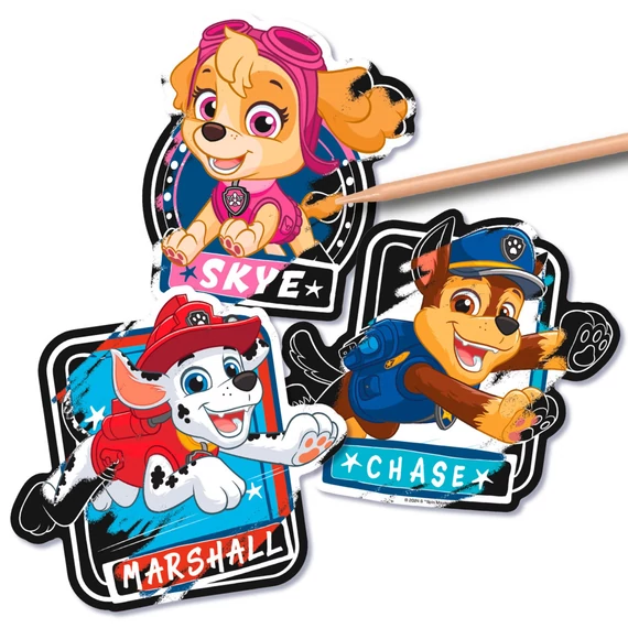 Mancs Őrjárat Team scratch képkarcoló matricák