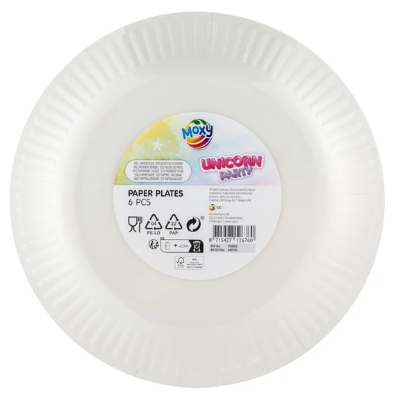 Unikornis Rainbow papírtányér 6 db-os 23 cm