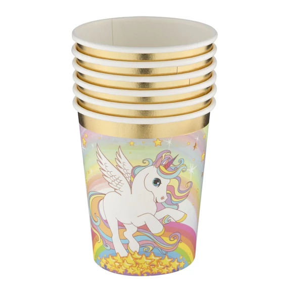 Unikornis Rainbow papír pohár 6 db-os 250 ml