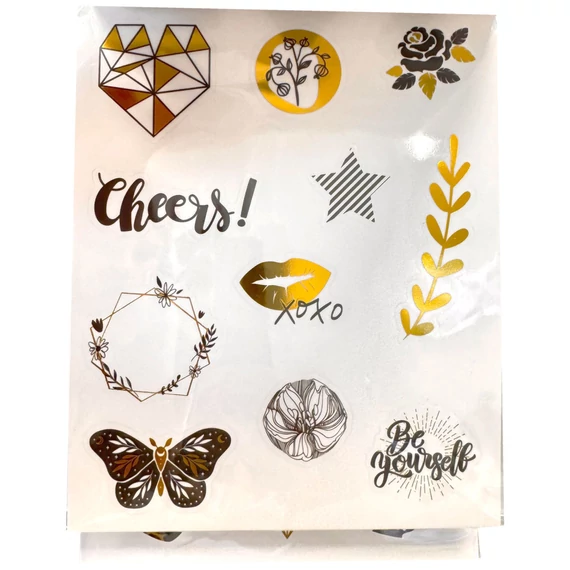 Színes Black&Gold matrica szett 3 ív
