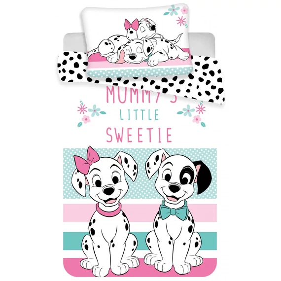 Disney 101 Kiskutya Sweetie gyerek, ovis ágyneműhuzat 100×135cm, 40×60 cm