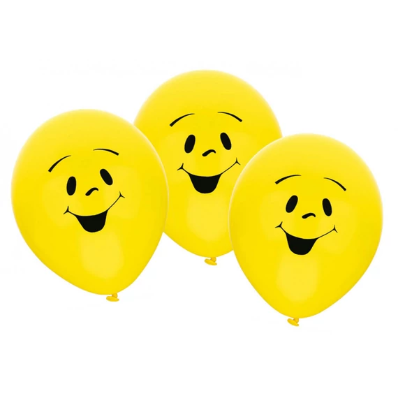 Sunny Smile léggömb, lufi 6 db-os 9 inch (22,8cm)