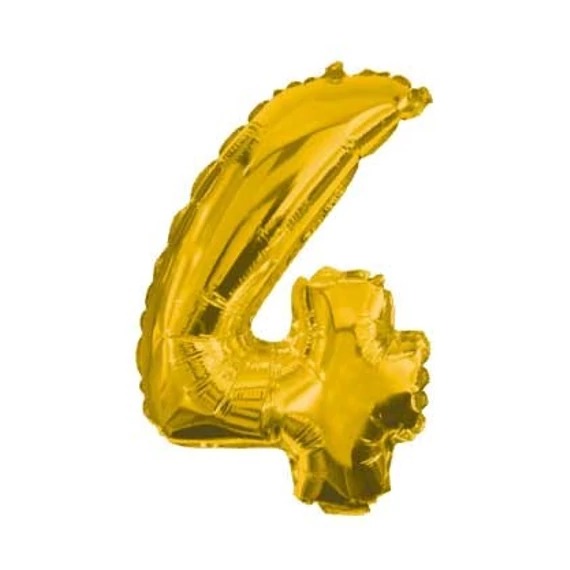 Arany Gold óriás 4-es szám fólia lufi 85 cm
