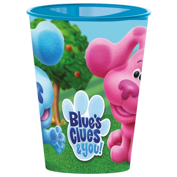 Azúrkék nyomok Play műanyag pohár 260 ml