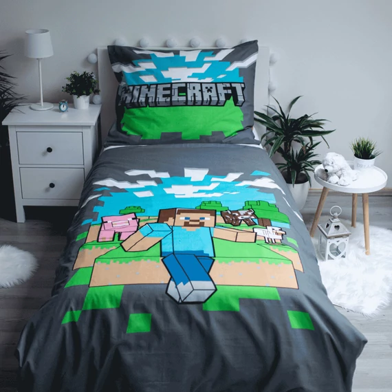 Minecraft Pixel Paradise ágyneműhuzat 140×200cm, 70×90 cm