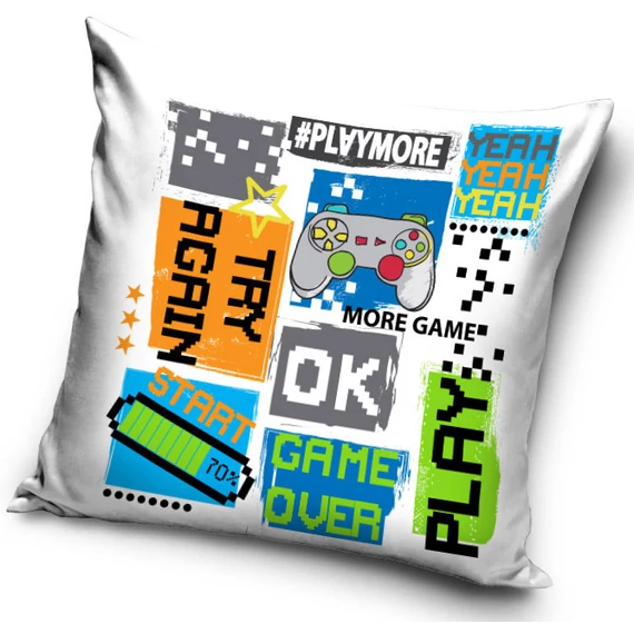 Gamer párna, díszpárna 40 x 40 cm
