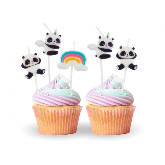Panda Cute tortagyertya, gyertya szett 5 db-os