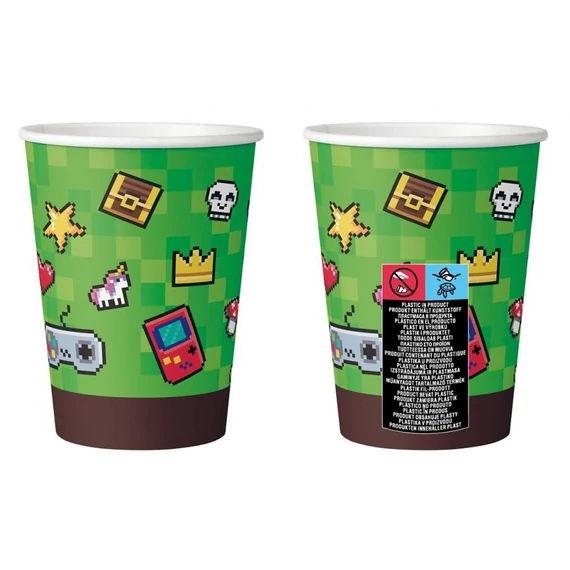 Játék Game On papír pohár 6 db-os 200 ml