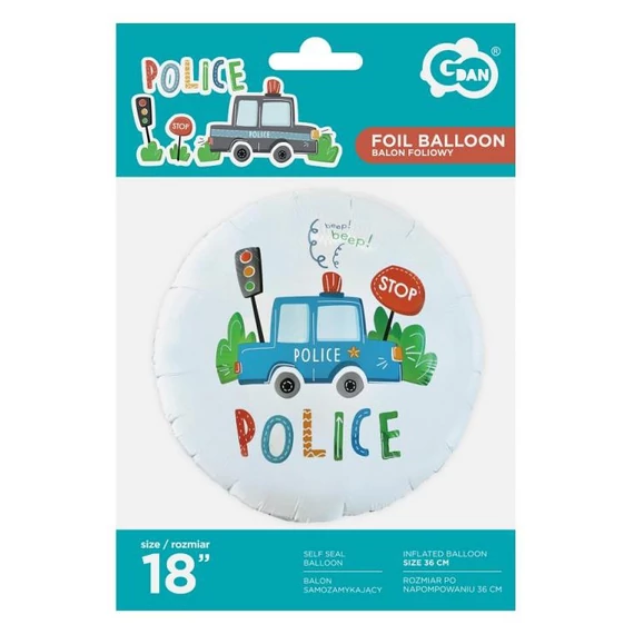 Rendőr Beep fólia lufi 46 cm