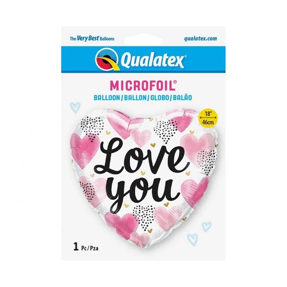 Szerelem Hearts fólia lufi 46 cm