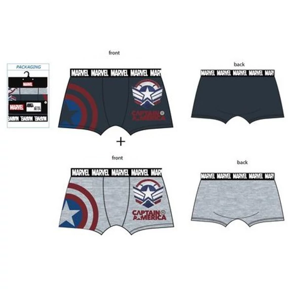 Marvel, Amerika kapitány férfi boxeralsó 2 darab/csomag (S-XL)