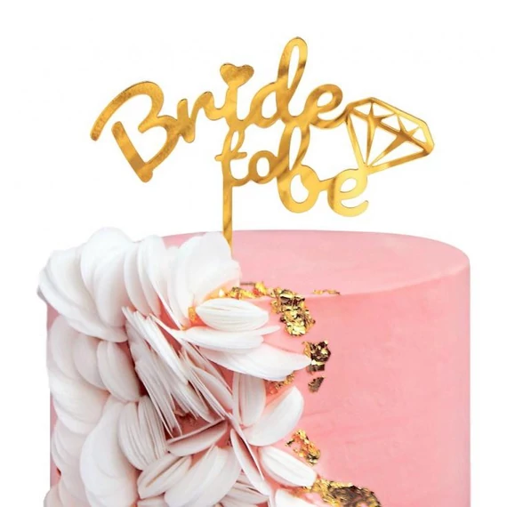 Lánybúcsú Bride to be torta dekoráció 16x15cm
